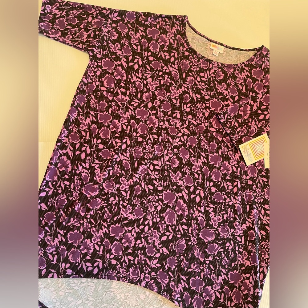 LuLaRoe Purple Floral Irma Top